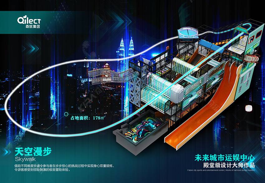 是運動和娛樂結合的室內樂園，適合成人和兒童的樂園